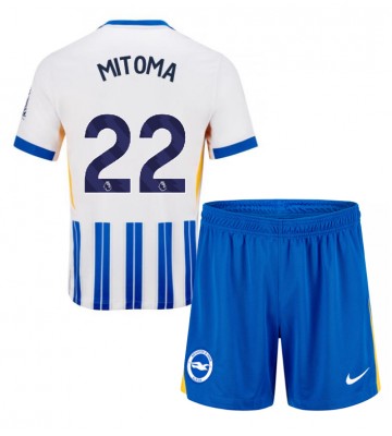 Brighton Kaoru Mitoma #22 Hemmakläder Barn 2024-25 Kortärmad (+ Korta byxor)